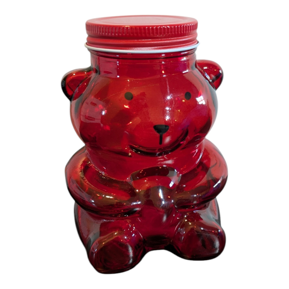 Big Glass Bear Container -Fill with candy or anything else-Cute Valentine's Gift